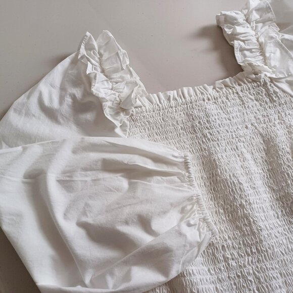 The Drop Marisol On/Off-Shoulder Cotton Smock Blouse - Picture 5 of 16